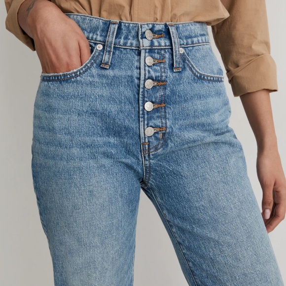 Madewell The Perfect Vintage Straight Jean Becker Wash Button-Front Size 27 NEW - Picture 4 of 16